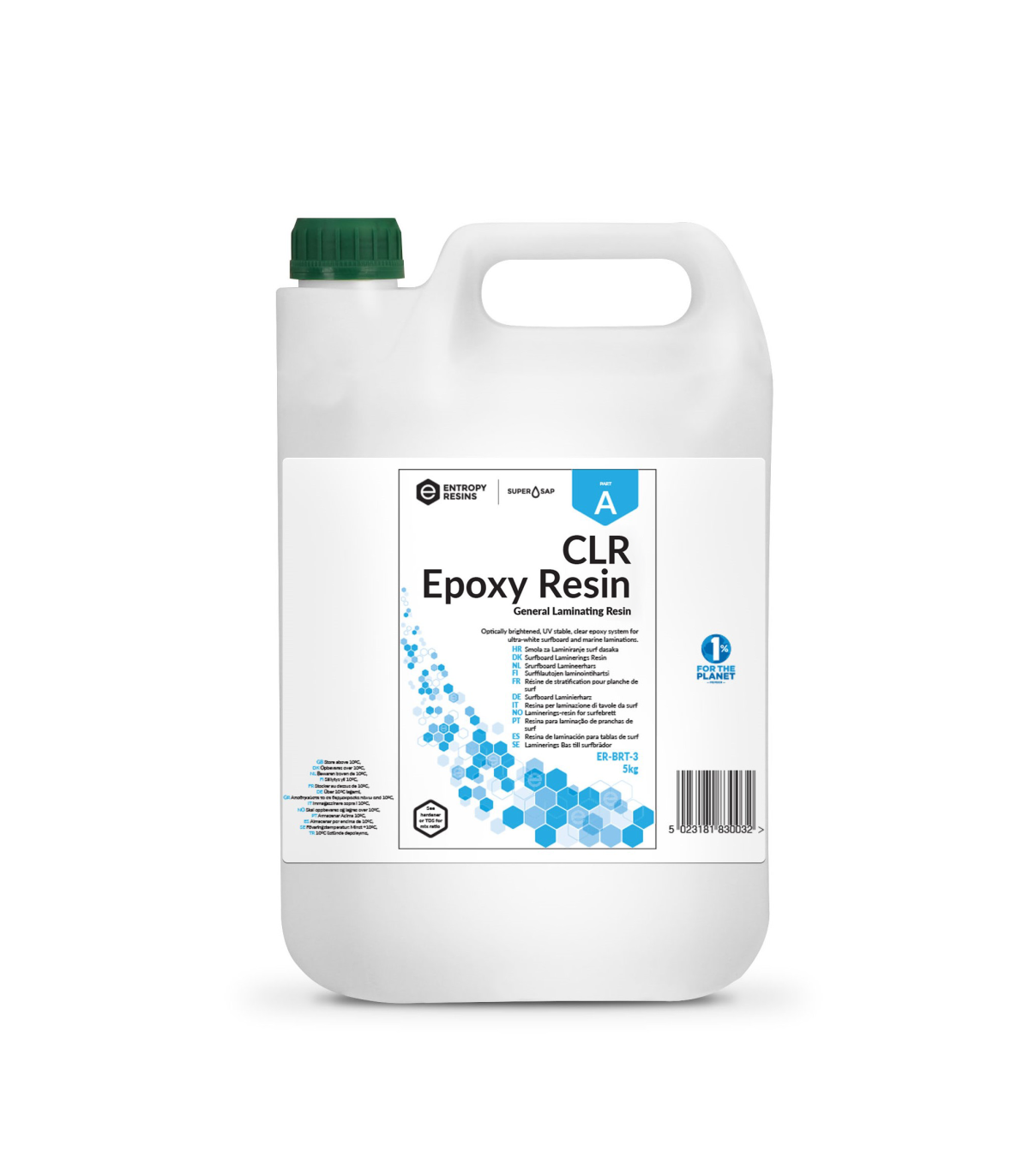 La resina epoxi transparente de origen biológico CLR de ENTROPY. Para  aplicaciones de laminación, recubrimiento y adhesivo (1kg)